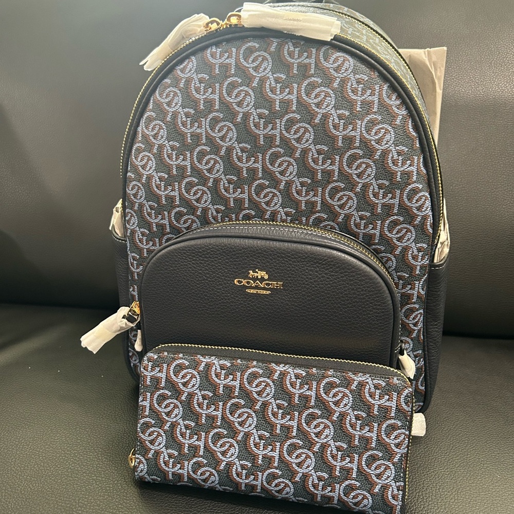 Coach Backpack with Wallet